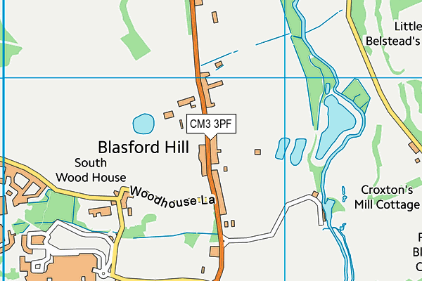 CM3 3PF map - OS VectorMap District (Ordnance Survey)