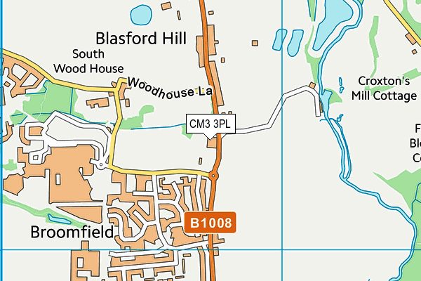 CM3 3PL map - OS VectorMap District (Ordnance Survey)