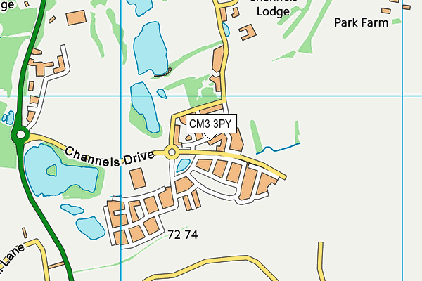 CM3 3PY map - OS VectorMap District (Ordnance Survey)