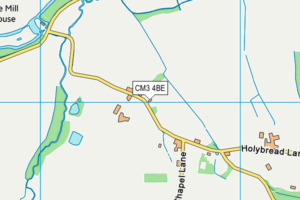 CM3 4BE map - OS VectorMap District (Ordnance Survey)