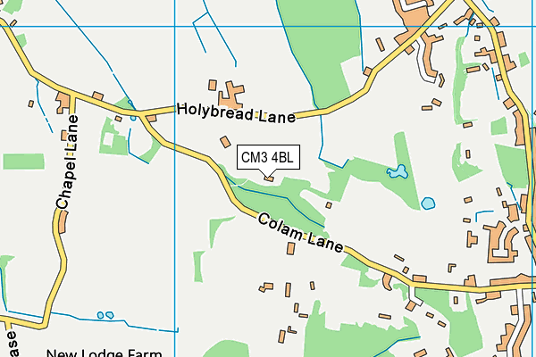 CM3 4BL map - OS VectorMap District (Ordnance Survey)
