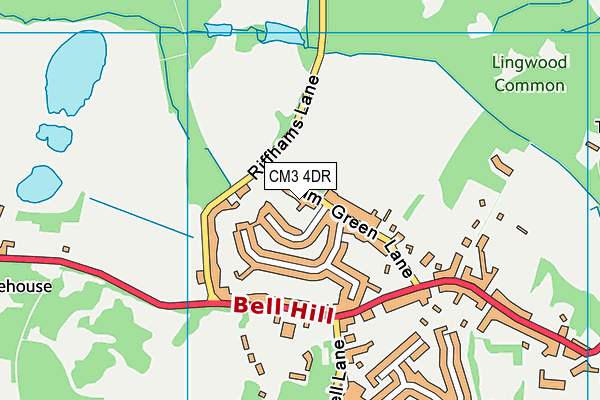 CM3 4DR map - OS VectorMap District (Ordnance Survey)