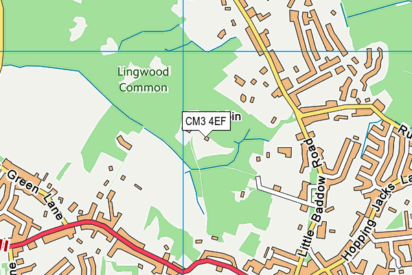 CM3 4EF map - OS VectorMap District (Ordnance Survey)