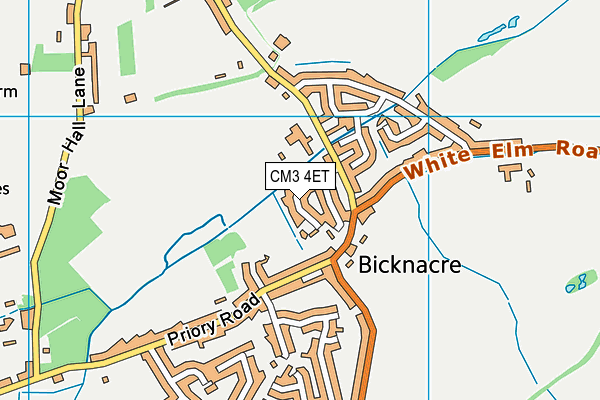 CM3 4ET map - OS VectorMap District (Ordnance Survey)