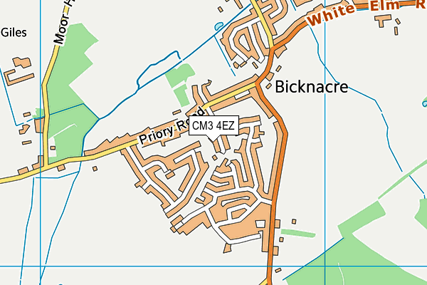 CM3 4EZ map - OS VectorMap District (Ordnance Survey)