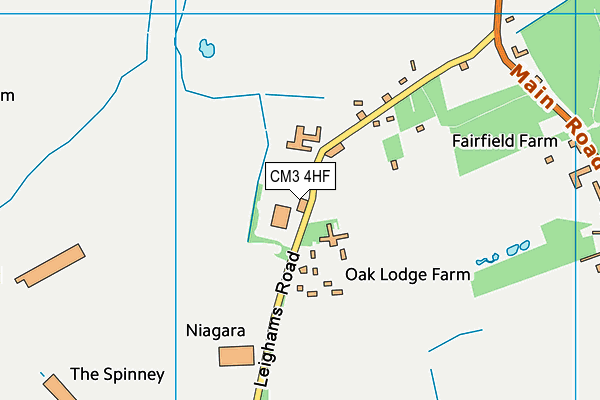 CM3 4HF map - OS VectorMap District (Ordnance Survey)