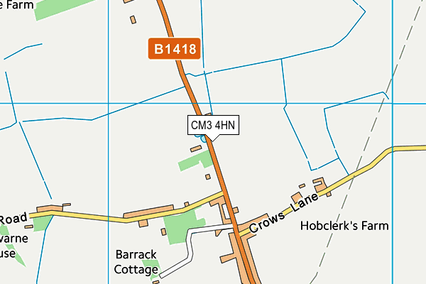 CM3 4HN map - OS VectorMap District (Ordnance Survey)