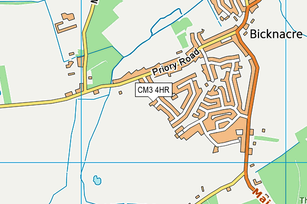 CM3 4HR map - OS VectorMap District (Ordnance Survey)