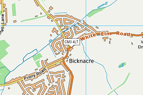 CM3 4LT map - OS VectorMap District (Ordnance Survey)