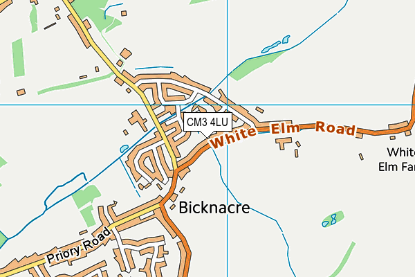 CM3 4LU map - OS VectorMap District (Ordnance Survey)