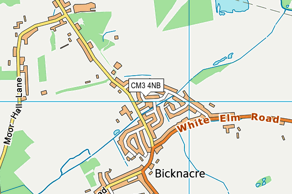 CM3 4NB map - OS VectorMap District (Ordnance Survey)