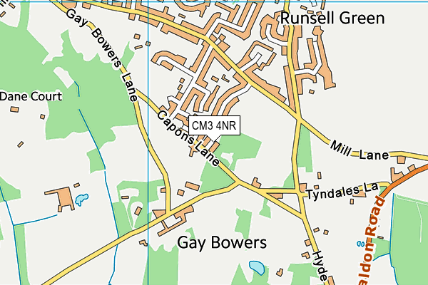 CM3 4NR map - OS VectorMap District (Ordnance Survey)