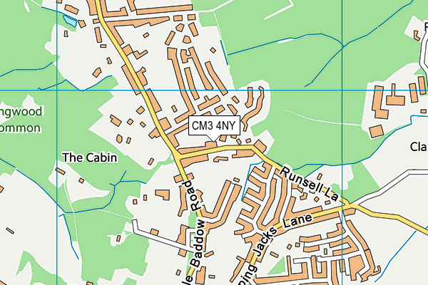 CM3 4NY map - OS VectorMap District (Ordnance Survey)