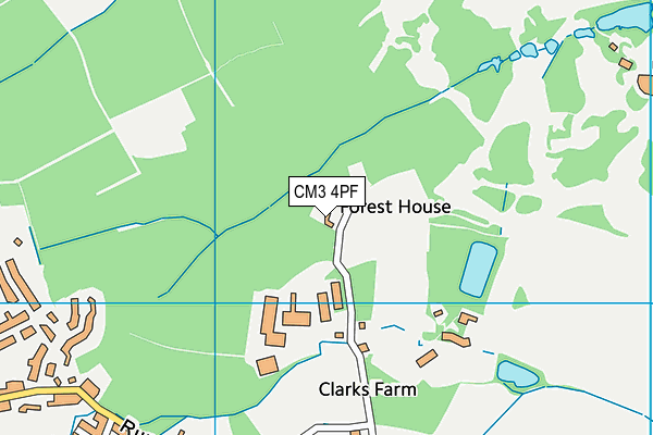 CM3 4PF map - OS VectorMap District (Ordnance Survey)
