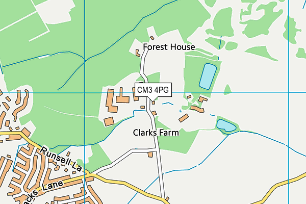 CM3 4PG map - OS VectorMap District (Ordnance Survey)