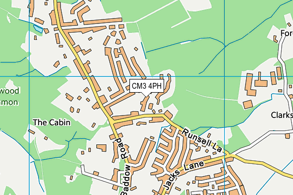 CM3 4PH map - OS VectorMap District (Ordnance Survey)