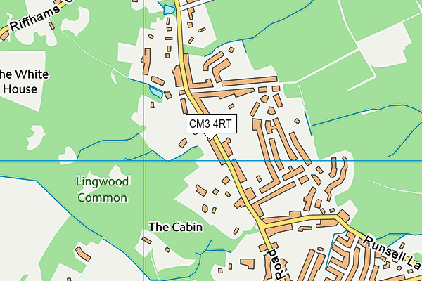 CM3 4RT map - OS VectorMap District (Ordnance Survey)