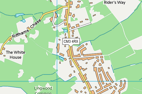 CM3 4RX map - OS VectorMap District (Ordnance Survey)