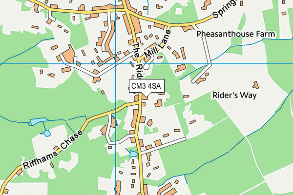 CM3 4SA map - OS VectorMap District (Ordnance Survey)