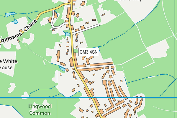 CM3 4SN map - OS VectorMap District (Ordnance Survey)