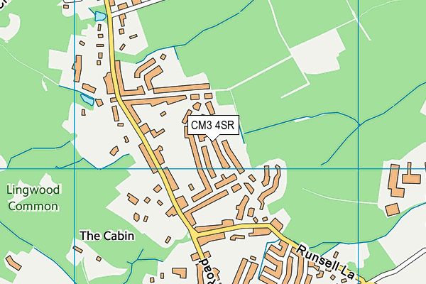 CM3 4SR map - OS VectorMap District (Ordnance Survey)