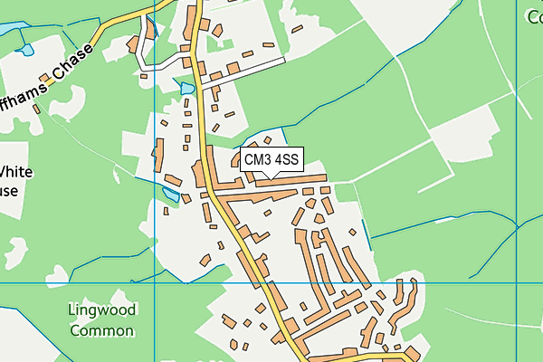 CM3 4SS map - OS VectorMap District (Ordnance Survey)