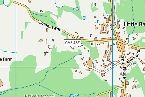 CM3 4SZ map - OS VectorMap District (Ordnance Survey)