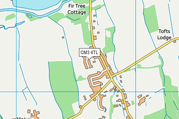 CM3 4TL map - OS VectorMap District (Ordnance Survey)