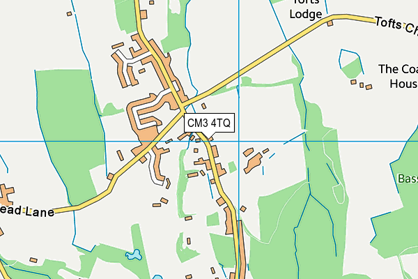 CM3 4TQ map - OS VectorMap District (Ordnance Survey)