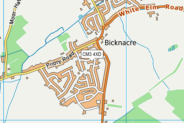 CM3 4XD map - OS VectorMap District (Ordnance Survey)