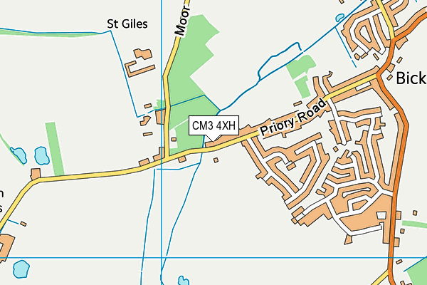 CM3 4XH map - OS VectorMap District (Ordnance Survey)