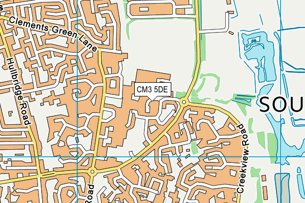 CM3 5DE map - OS VectorMap District (Ordnance Survey)