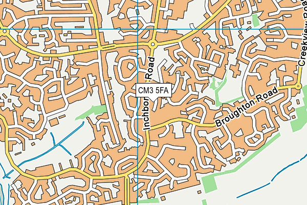 CM3 5FA map - OS VectorMap District (Ordnance Survey)
