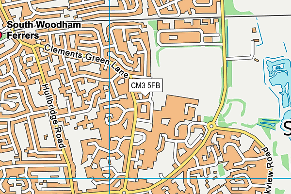 CM3 5FB map - OS VectorMap District (Ordnance Survey)