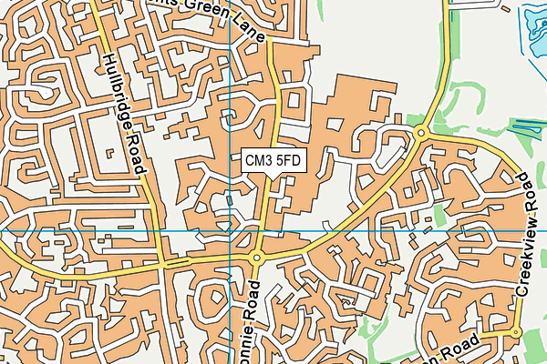 CM3 5FD map - OS VectorMap District (Ordnance Survey)