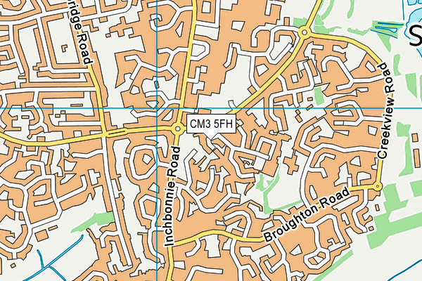 CM3 5FH map - OS VectorMap District (Ordnance Survey)