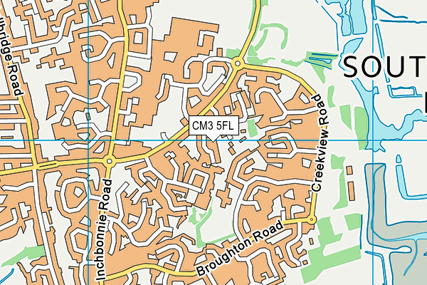 CM3 5FL map - OS VectorMap District (Ordnance Survey)