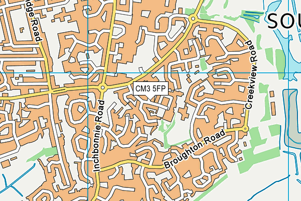 CM3 5FP map - OS VectorMap District (Ordnance Survey)