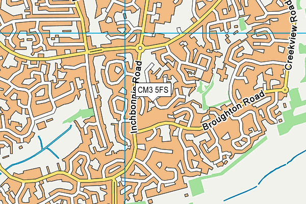 CM3 5FS map - OS VectorMap District (Ordnance Survey)
