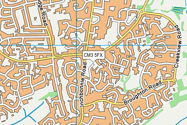 CM3 5FX map - OS VectorMap District (Ordnance Survey)