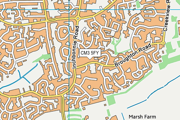 CM3 5FY map - OS VectorMap District (Ordnance Survey)