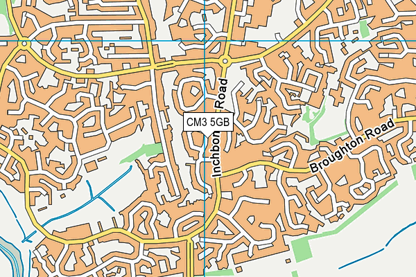 CM3 5GB map - OS VectorMap District (Ordnance Survey)