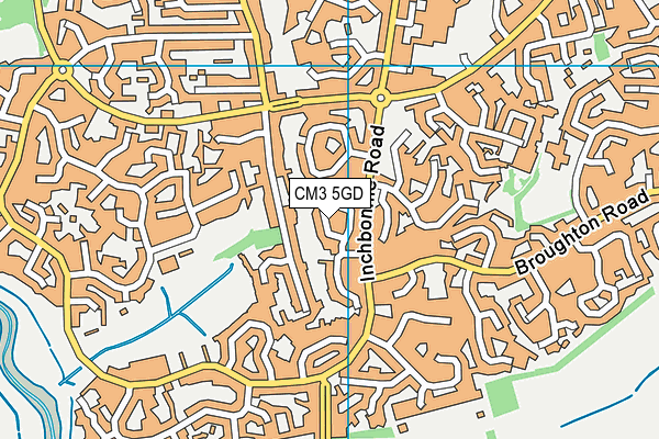 CM3 5GD map - OS VectorMap District (Ordnance Survey)