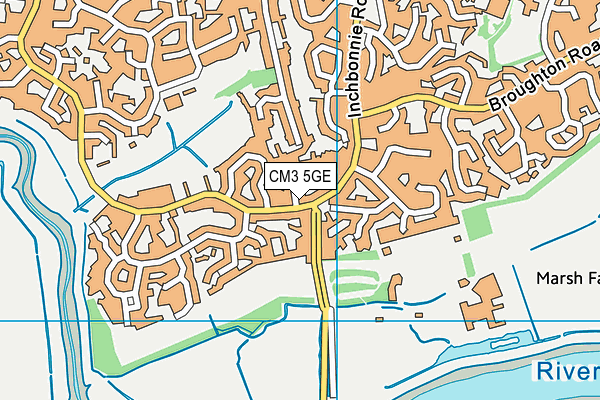 CM3 5GE map - OS VectorMap District (Ordnance Survey)