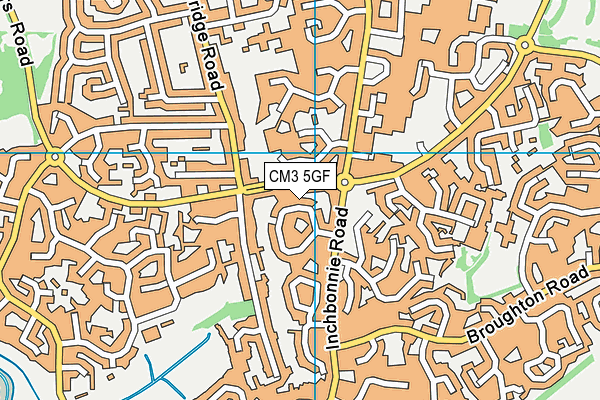 CM3 5GF map - OS VectorMap District (Ordnance Survey)