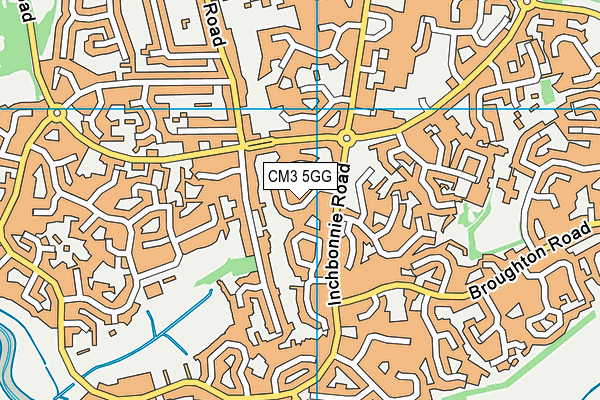 CM3 5GG map - OS VectorMap District (Ordnance Survey)