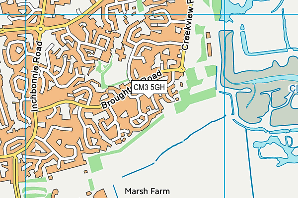 CM3 5GH map - OS VectorMap District (Ordnance Survey)