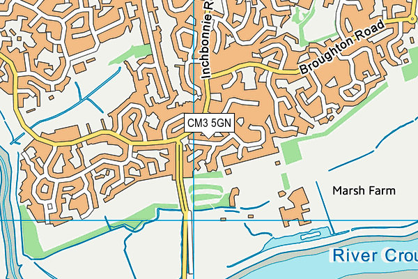 CM3 5GN map - OS VectorMap District (Ordnance Survey)