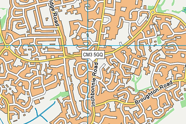 CM3 5GQ map - OS VectorMap District (Ordnance Survey)