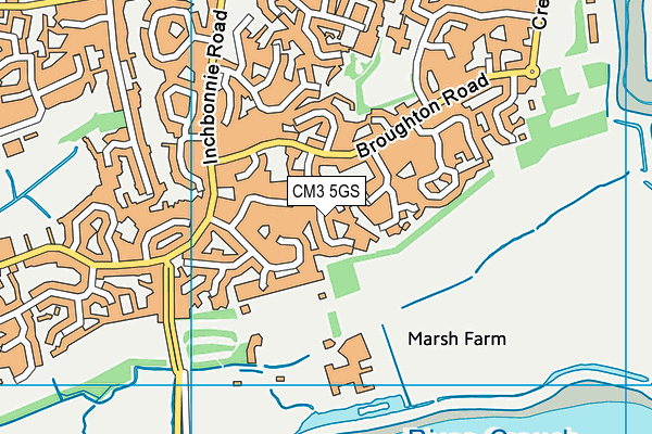 CM3 5GS map - OS VectorMap District (Ordnance Survey)